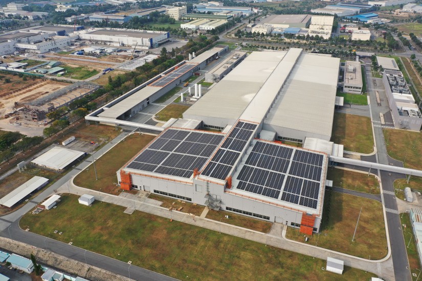 Hệ thống quang điện mặt trời mái nhà trên mái nhà máy Bosch Việt Nam tại Đồng Nai