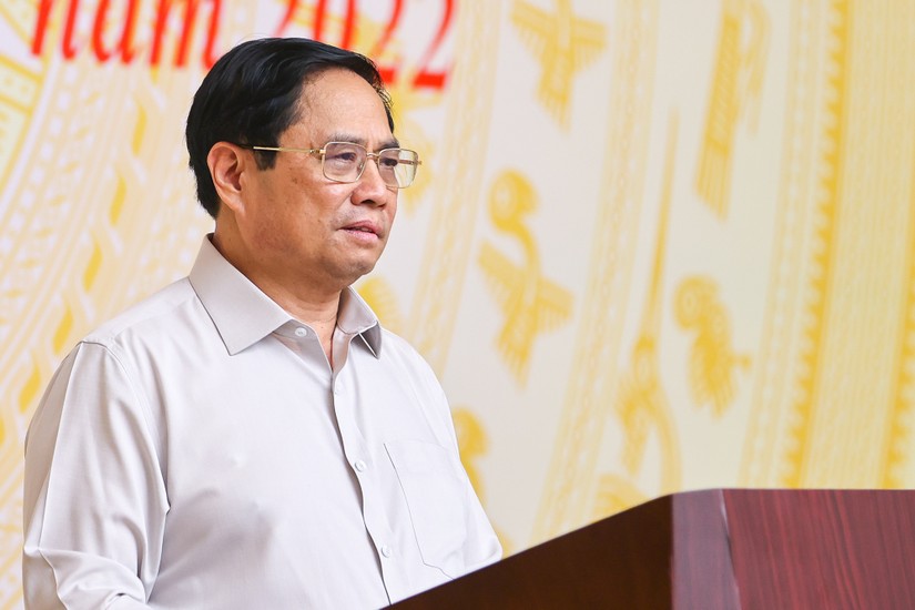 Thủ tướng Chính phủ Phạm Minh Chính phát biểu kết luận Hội nghị. Ảnh: VGP