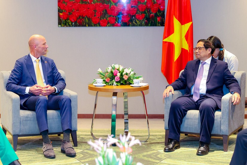 Thủ tướng Phạm Minh Chính tiếp ông Joost Vrancken Peeters, Chủ tịch NVCC và DBAV. Ảnh: VGP