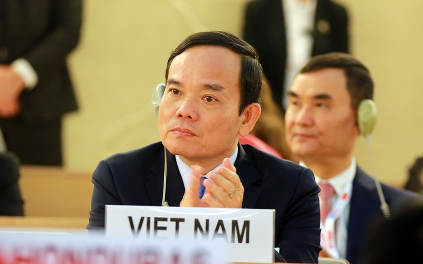 Phó Thủ tướng Chính phủ Trần Lưu Quang tham dự Phiên họp Cấp cao Khóa họp lần thứ 52 Hội đồng Nhân quyền Liên Hợp Quốc. Ảnh: VGP