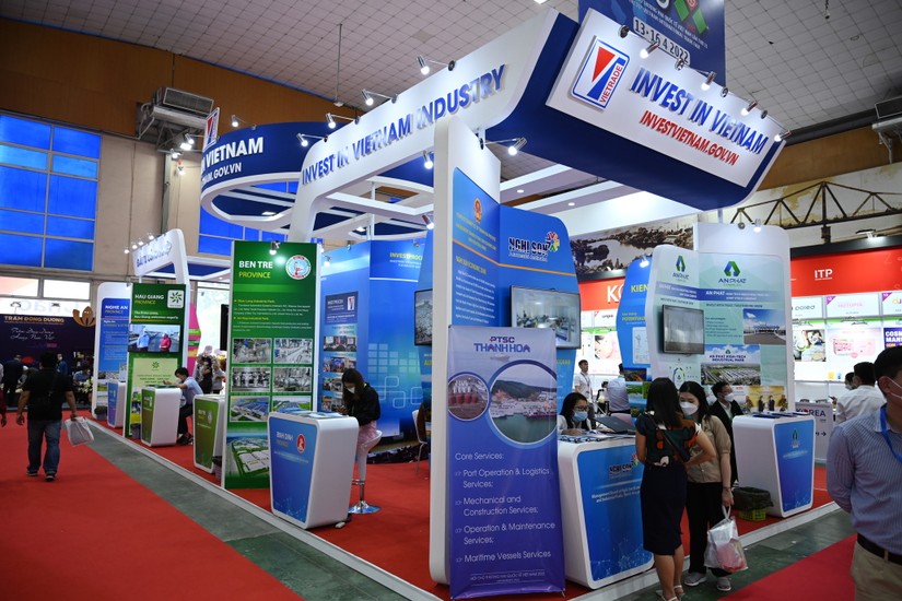 Gian hàng Invest in Vietnam tại Vietnam Expo 2022 mang đến cơ hội thu hút đầu tư cho các địa phương, doanh nghiệp. Ảnh: Sơn Quách