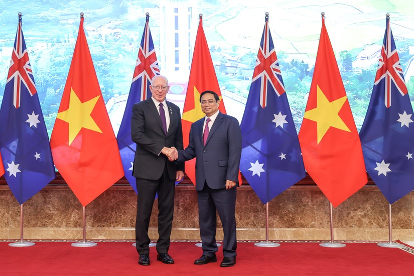 Thủ tướng Phạm Minh Chính hội kiến với Toàn quyền Australia David Hurley. Ảnh: VGP