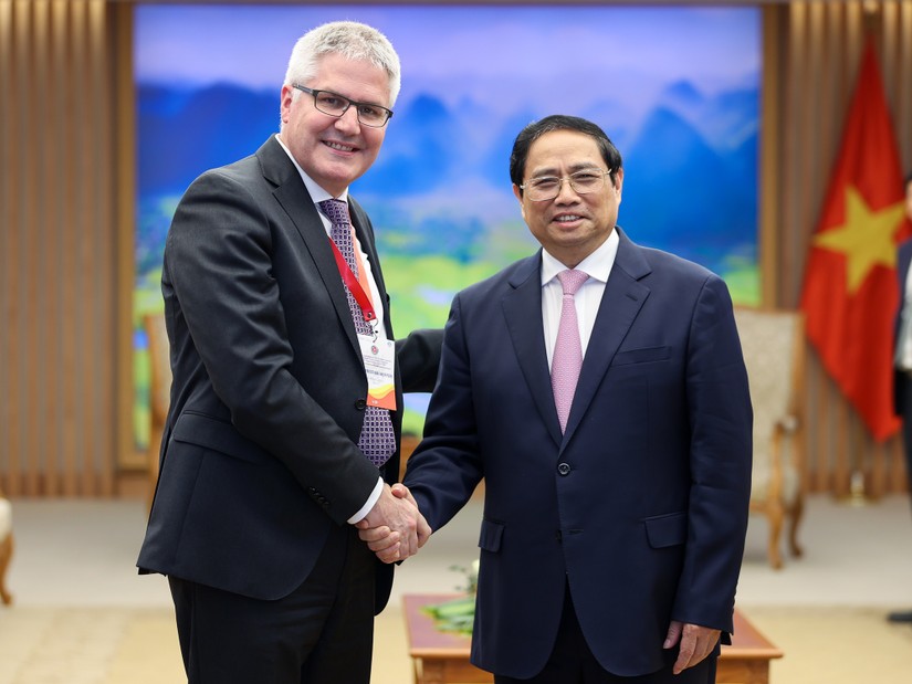 Thủ tướng Chính phủ Phạm Minh Chính tiếp Bộ trưởng Nông nghiệp Thụy Sĩ Christian Hofer đang thăm Việt Nam. Ảnh: VGP