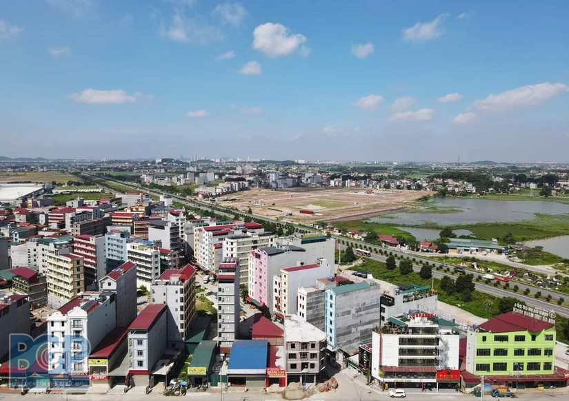 Huyện Việt Yên - vùng đô thị, công nghiệp, thương mại, dịch vụ phía Tây Nam của tỉnh Bắc Giang. Ảnh: BGP