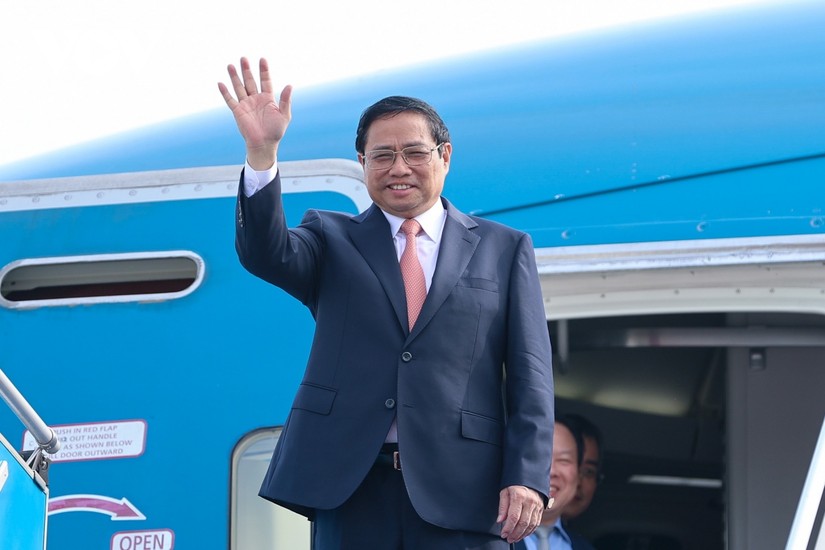 Thủ tướng Phạm Minh Chính lên đường sang Nhật Bản dự Hội nghị G7 mở rộng. Ảnh: VOV.vn