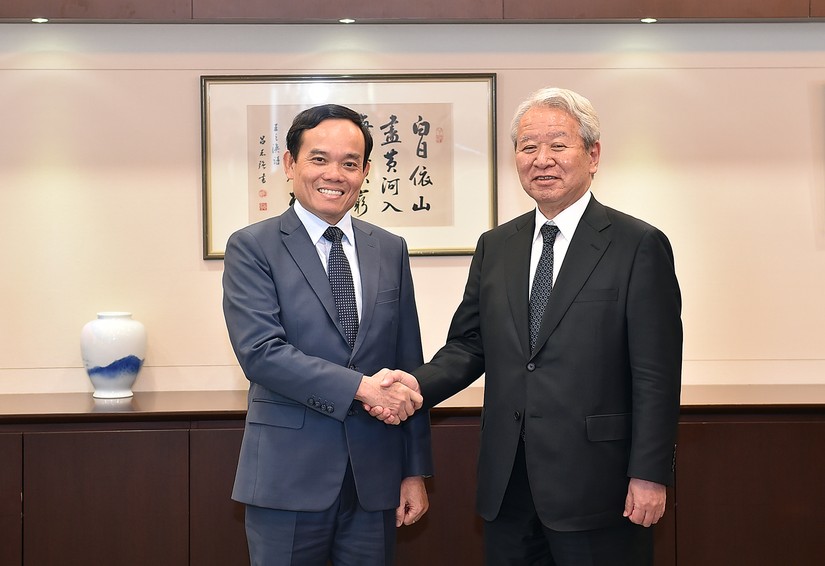 Phó Thủ tướng Trần Lưu Quang và Chủ tịch JICA Tanaka Akihiko. Ảnh: VGP