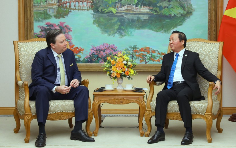 Phó Thủ tướng Trần Hồng Hà khẳng định những vấn đề toàn cầu là nền tảng hợp tác quan trọng giữa Việt Nam và Mỹ. Ảnh: VGP