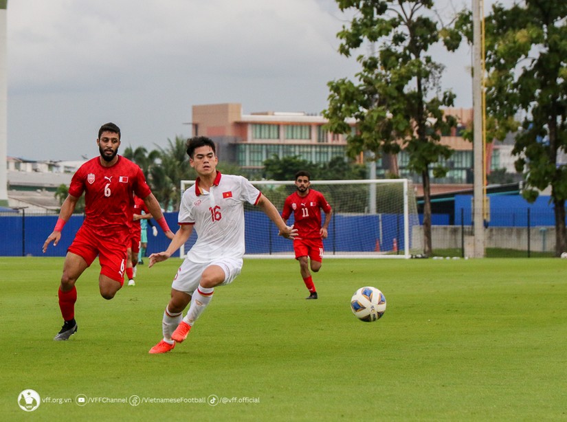 Đội tuyển U23 Việt Nam đã có trận giao hữu với U23 Bahrain trước thềm giải U23 Đông Nam Á với kết quả hòa 1-1 và thua ở loạt sút luân lưu. Ảnh: VFF