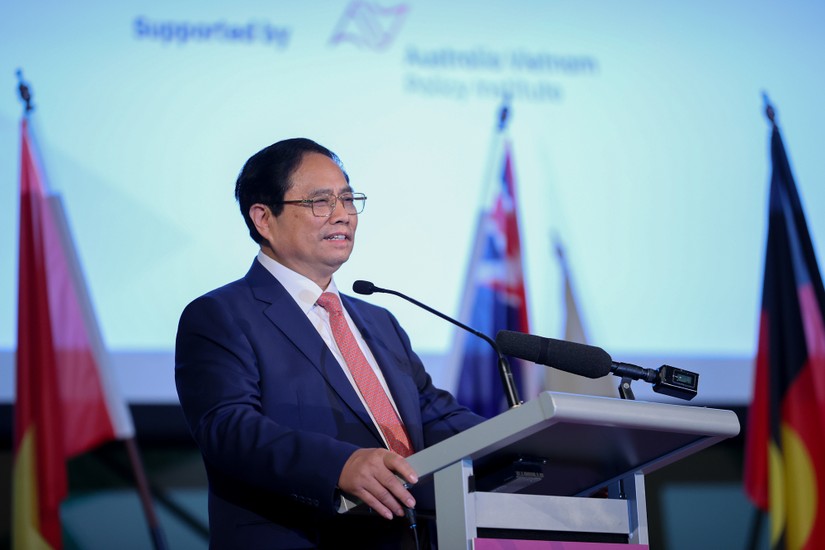 Thủ tướng Phạm Minh Chính đã bày tỏ mong muốn, kỳ vọng về "5 cái hơn" khi quan hệ song phương Việt Nam - Australia được nâng cấp. Ảnh: VGP