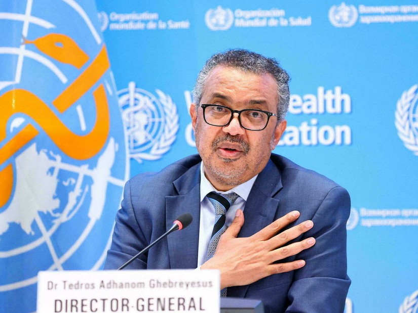 Tổng giám đốc Tổ chức Y tế Thế giới (WHO) Tedros Adhanom Ghebreyesus phát biểu trong một cuộc họp báo tại Geneva, Thụy Sỹ hôm 20/12. Ảnh: Reuters