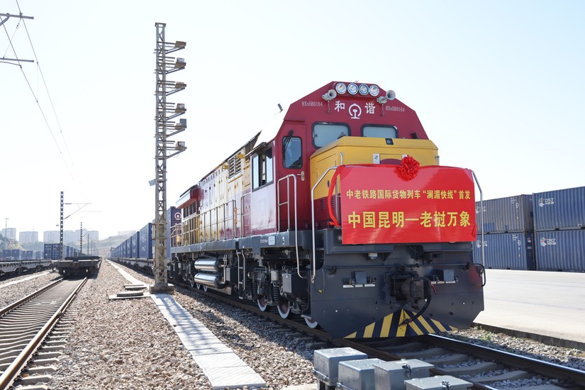 Dự án đường sắt Trung Quốc-Lào đã mở ra một phương thức hậu cần mới trong khu vực Đông Nam Á. Ảnh: China Daily