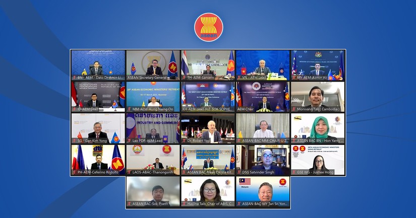Hội nghị hẹp Bộ trưởng Kinh tế ASEAN lần thứ 28 được tổ chức theo hình thức trực tuyến. Ảnh: ASEAN.org