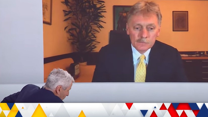 Người phát ngôn Điện Kremlin Dmitry Peskov trong cuộc phỏng vấn với Đài Sky News. Ảnh: Sky News