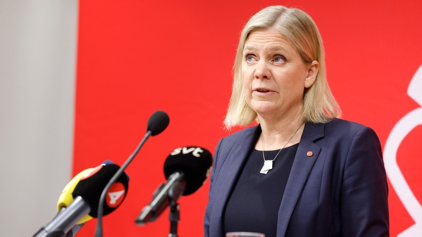 Thủ tướng Thụy Điển Magdalena Andersson hôm 15/5. Ảnh: Reuters