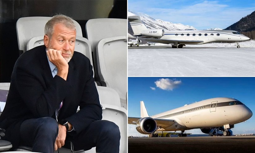  Tỷ phú Nga Roman Abramovich và hai chiếc máy bay trị giá tới 400 triệu USD. Ảnh: Daily Mail