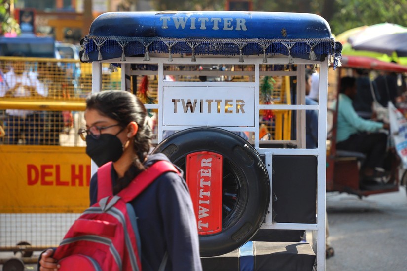Biển hiệu Twitter tại một địa điểm công cộng ở Ấn Độ. Ảnh: Getty Images