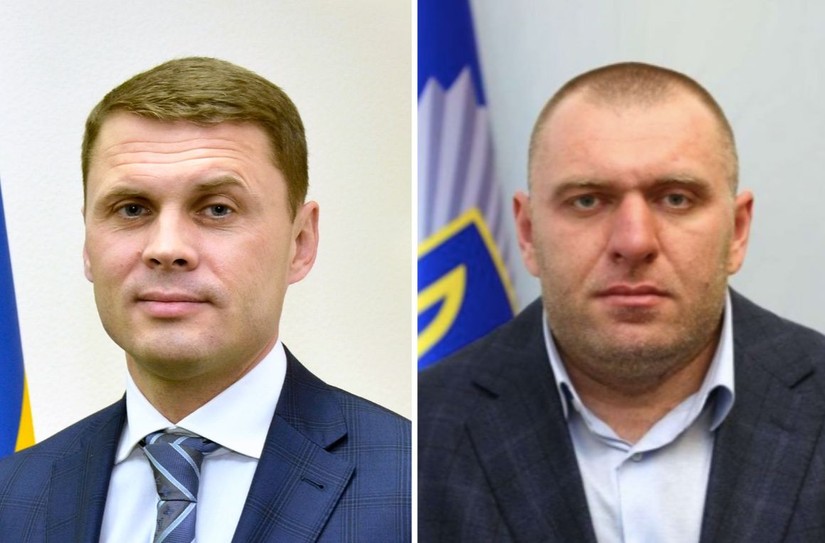 Phó Tổng công tố Oleksiy Symonenko (trái) và Phó giám đốc thứ nhất SBU Vasily Vasylievich Malyuk (phải) là hai quan chức được Kiev giao đảm nhiệm chức vụ mới. Ảnh: Apolline-petit