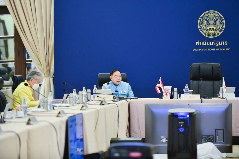 Thủ tướng tạm quyền Thái Lan Prawit Wongsuwon tại cuộc họp nội các. Ảnh: The National Thailand