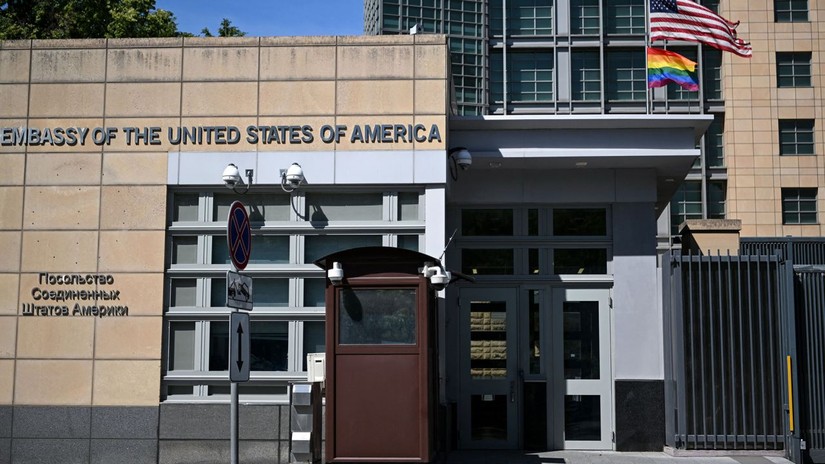 Đại sứ quán Mỹ tại Moscow, Nga. Ảnh: AFP