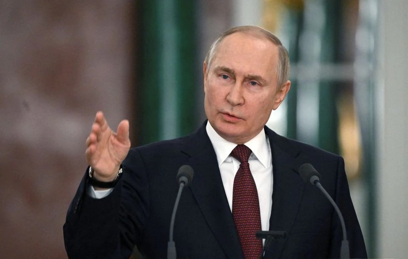Tổng thống Nga Vladimir Putin tại cuộc họp báo ngày 22/12. Ảnh: Reuters