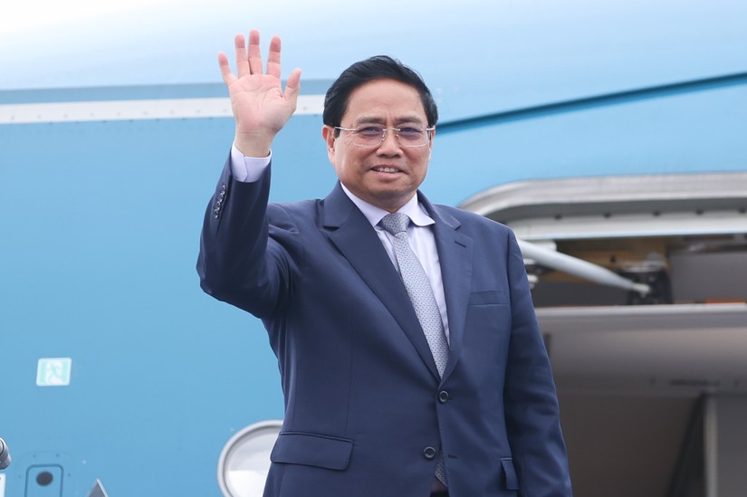 Thủ tướng Phạm Minh Chính lên đường dự Hội nghị Cấp cao Ủy hội sông Mekong quốc tế lần thứ 4 tại thủ đô Vientiane, Lào. Ảnh VGP