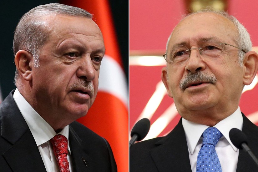 Tổng thống Thổ Nhĩ Kỳ đương nhiệm Tayyip Erdogan và ứng viên Kemal Kilicdaroglu. Ảnh: Getty Images