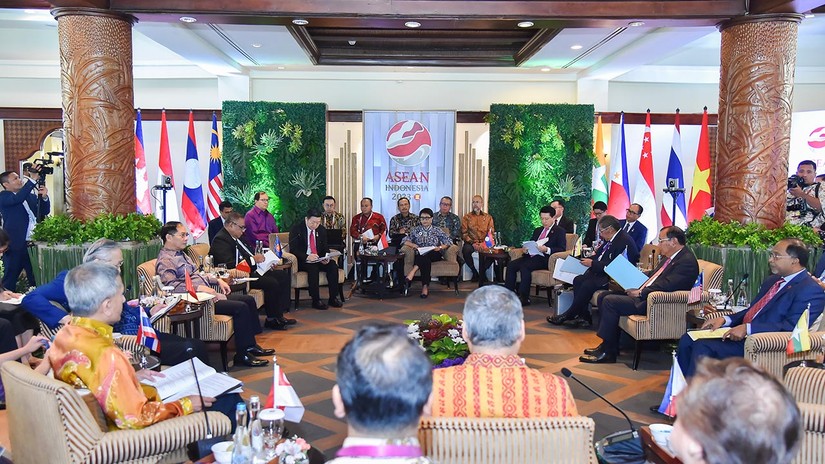 Các Bộ trưởng Ngoại giao ASEAN tham dự phiên họp hẹp AMM-56. Ảnh: BNG