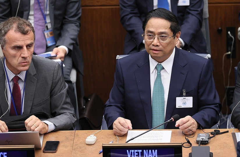 Thủ tướng Phạm Minh Chính tham dự Hội nghị Thượng đỉnh tham vọng khí hậu. Ảnh: VGP