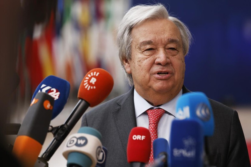 Tổng thư ký Liên Hợp Quốc Antonio Guterres, ngày 21/3. Ảnh: AP