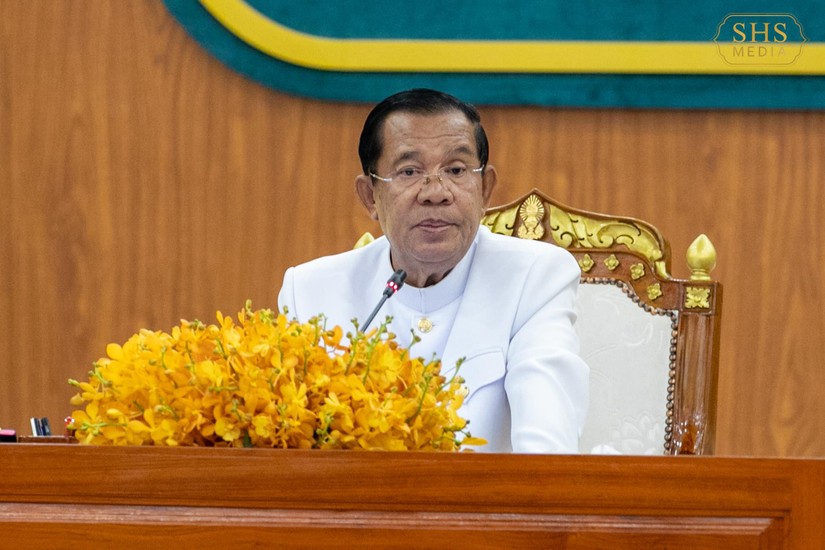 Ông Hun Sen trở thành Chủ tịch Thượng viện Campuchia, ngày 3/4. Ảnh: Facebook/Samdech Hun Sen of Cambodia