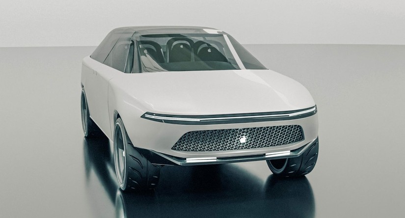 Mô hình dựng 3D của Apple Car, dựa trên những bằng sáng chế của Apple. Ảnh: Theo Apple.