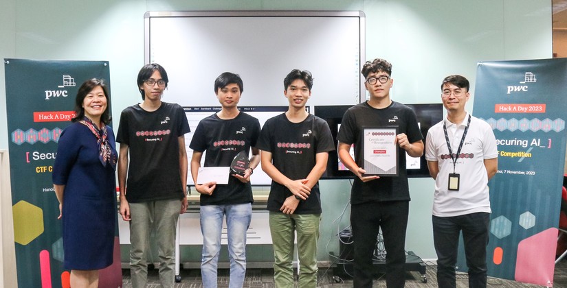 Đội thi KMA.lastdance đến từ Học viện Kỹ thuật mật mã Việt Nam giải giải quán quân PwC Hack A Day 2023.