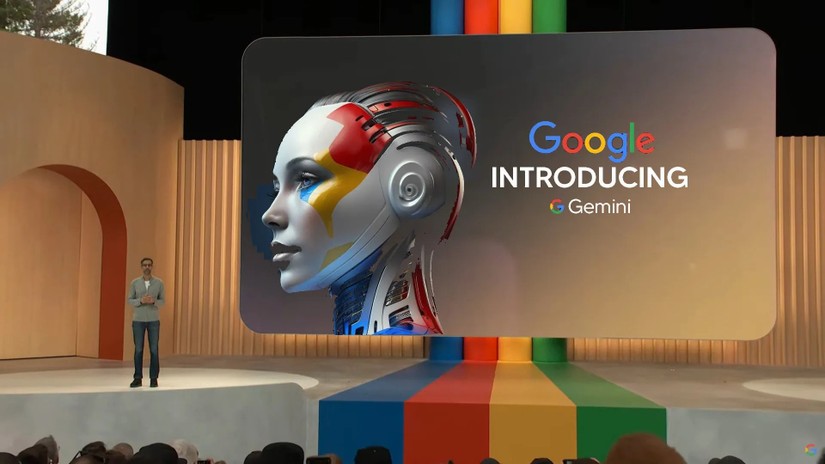 CEO Alphabet Sundar Pichai đề cập về chatbot Gemini tại sự kiện thường niên Google I/O 2023.