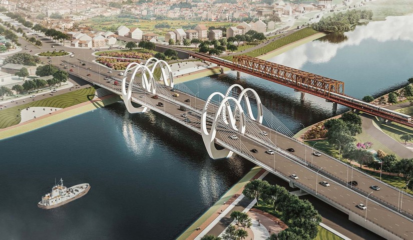 Phương án thiết kế mang tên "Giao duyên" được Bộ Giao thông Vận tải lựa chọn để xây dựng cầu Đuống mới.