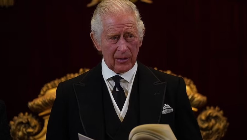 Vua Charles III tại lễ lên ngôi chính thức trong Cung điện St. James, London, ngày 10/9.