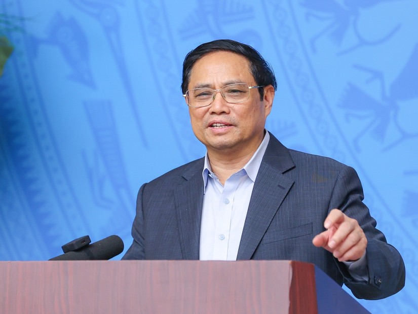Thủ tướng Phạm Minh Chính phát biểu kết luận phiên họp Ban Chỉ đạo Quốc gia phòng, chống dịch Covid-19. Ảnh: VGP