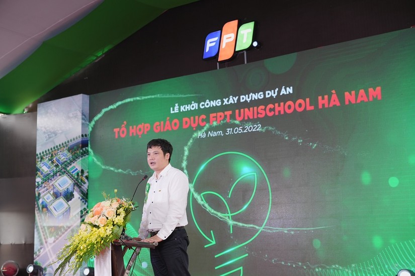 Ông Nguyễn Văn Khoa - Tổng Giám đốc FPT chia sẻ tại Lễ khởi công.