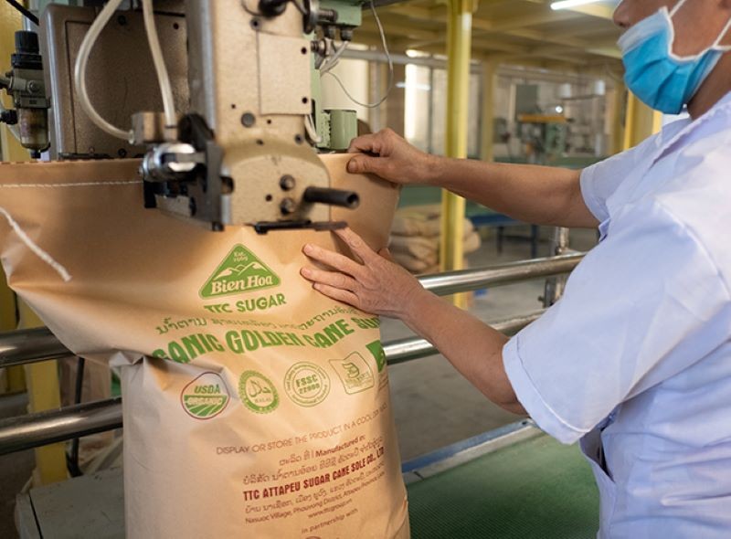 Sản xuất đường của TTC Sugar tại Lào.