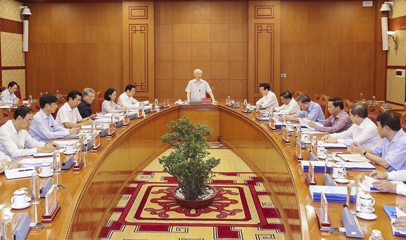 Tổng Bí thư Nguyễn Phú Trọng chủ trì phiên họp của Thường trực Ban Chỉ đạo Trung ương về phòng, chống tham nhũng, tiêu cực. Ảnh: TTXVN