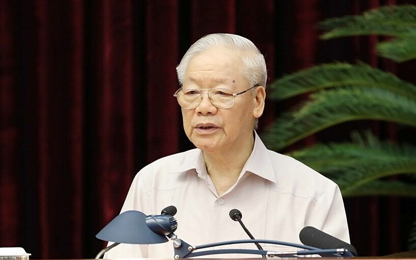 Tổng Bí thư Nguyễn Phú Trọng phát biểu tại hội nghị. Ảnh: TTXVN