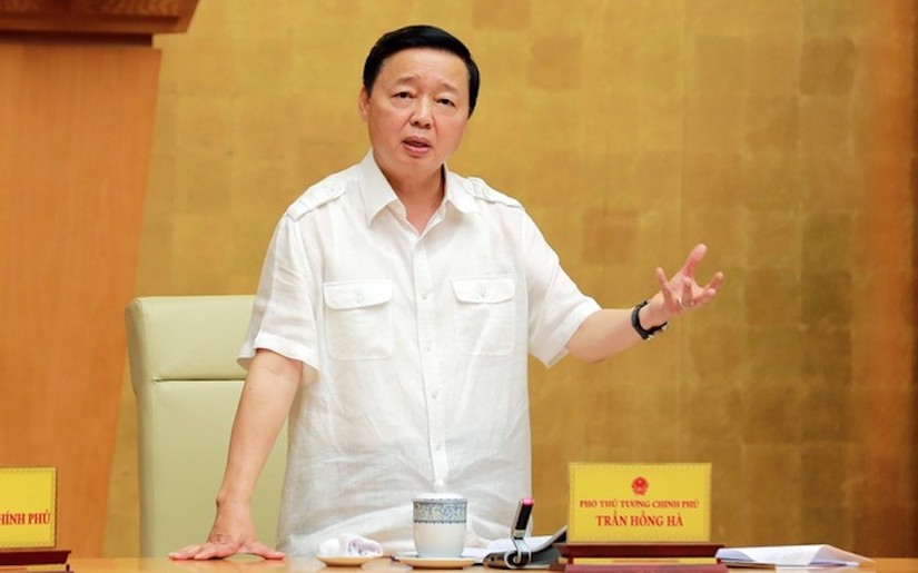  Phó Thủ tướng Trần Hồng Hà phát biểu tại cuộc họp. Ảnh: VGP
