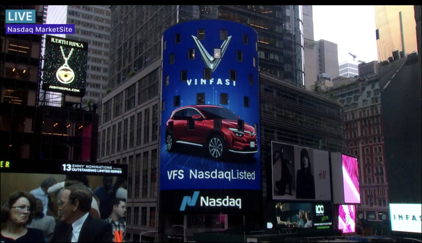 Cổ phiếu của VinFast giảm cùng thị trường chung. 
