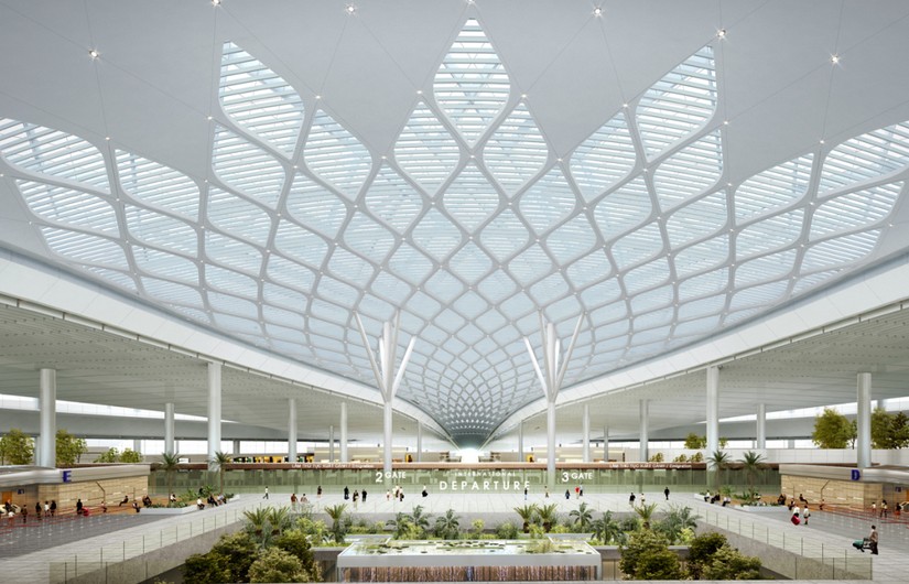 Thiết kế bên trong nhà ga hành khách sân bay Long Thành.