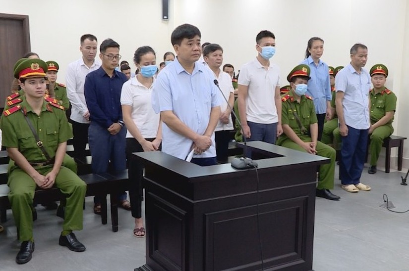 Bị cáo Nguyễn Đức Chung tại phiên toà sáng 26/8. Ảnh: CAND