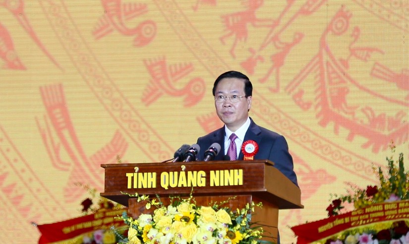 Chủ tịch nước Võ Văn Thưởng phát biểu tại sự kiện. Ảnh: Báo Quảng Ninh