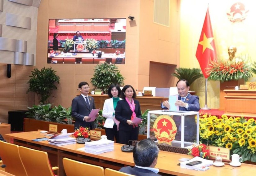 HĐND TP Hà Nội bỏ phiếu tín nhiệm các chức danh do HĐND Thành phố bầu.