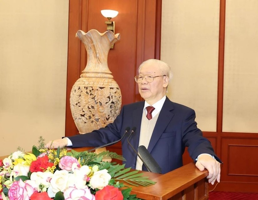 Tổng Bí thư Nguyễn Phú Trọng phát biểu chỉ đạo tại phiên họp.