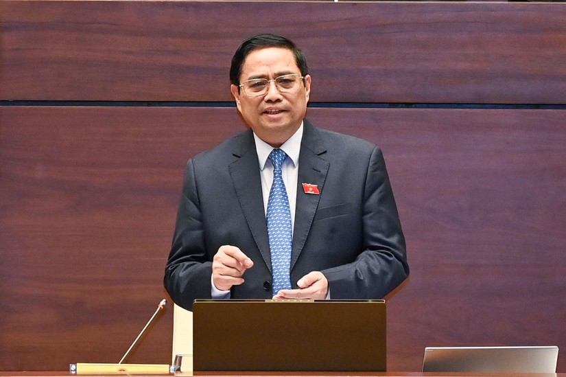 Thủ tướng Phạm Minh Chính trả lời chất vấn của các đại biểu Quốc hội.