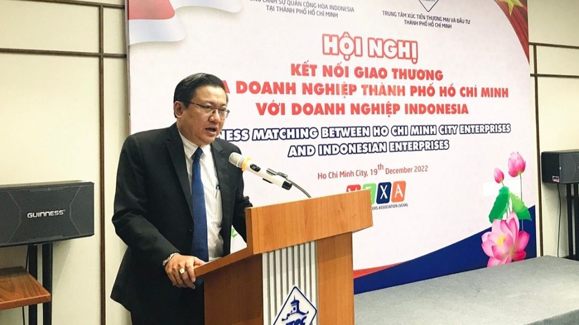 Phó Giám đốc Trung tâm Xúc tiến Thương mại và Đầu tư TP.HCM (ITPC) Nguyễn Tuấn phát biểu tại Hội nghị.