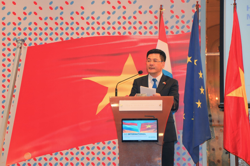 Bộ trưởng Nguyễn Hồng Diên phát biểu tại sự kiện. Ảnh: Cục Xúc tiến thương mại (Bộ Công Thương)